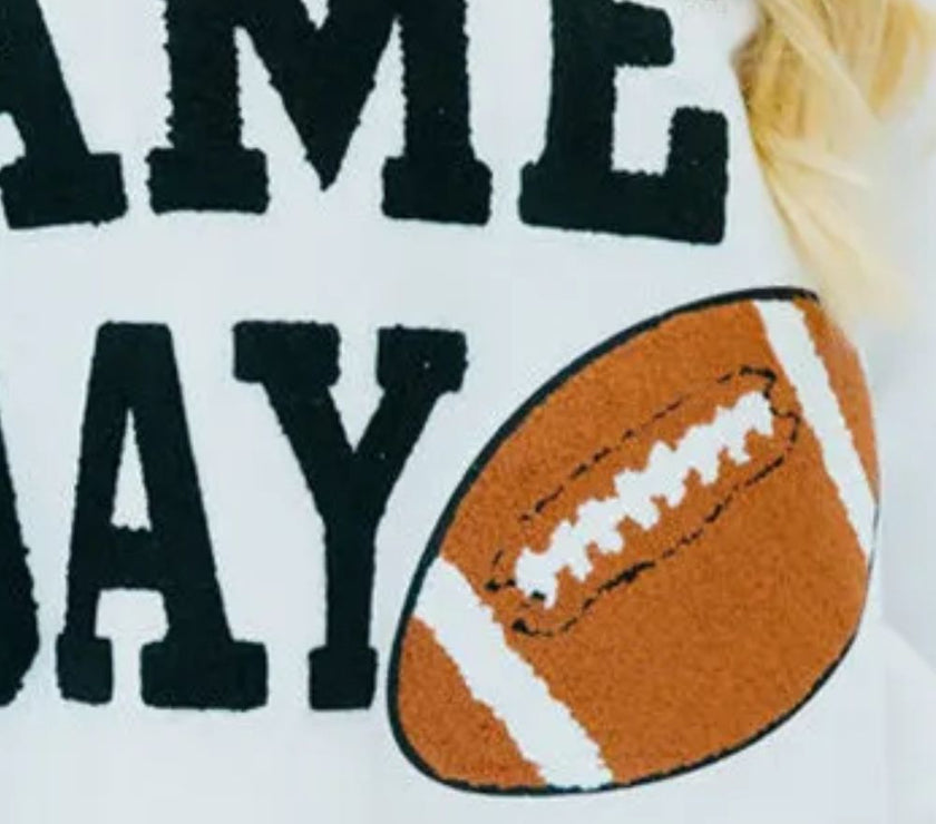 GAME DAY Round Neck Long Sleeve Sweatshirt