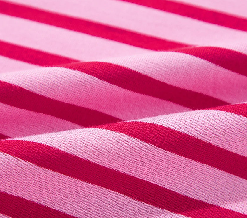 Striped Round Neck Long Sleeve Sweatshirt