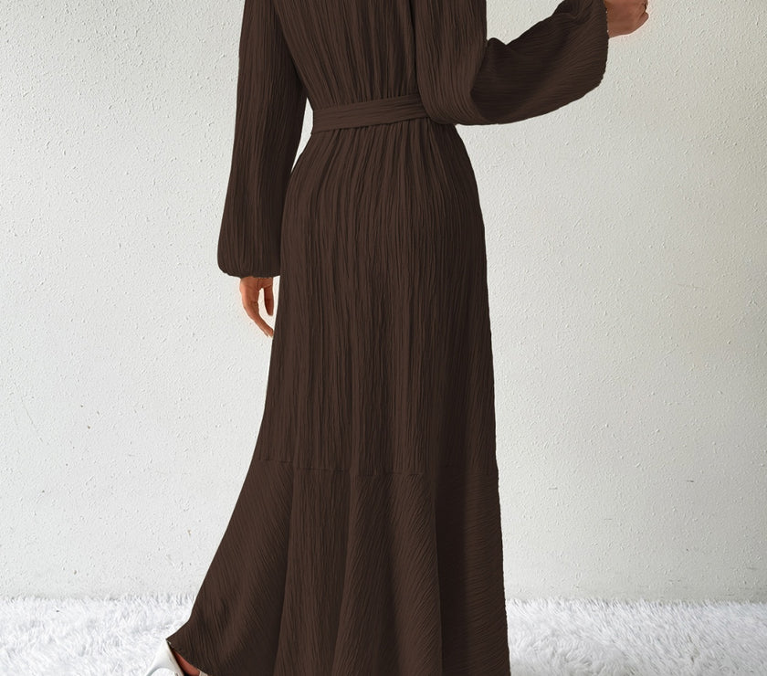 Honey Tie Waist Long Sleeve Dress