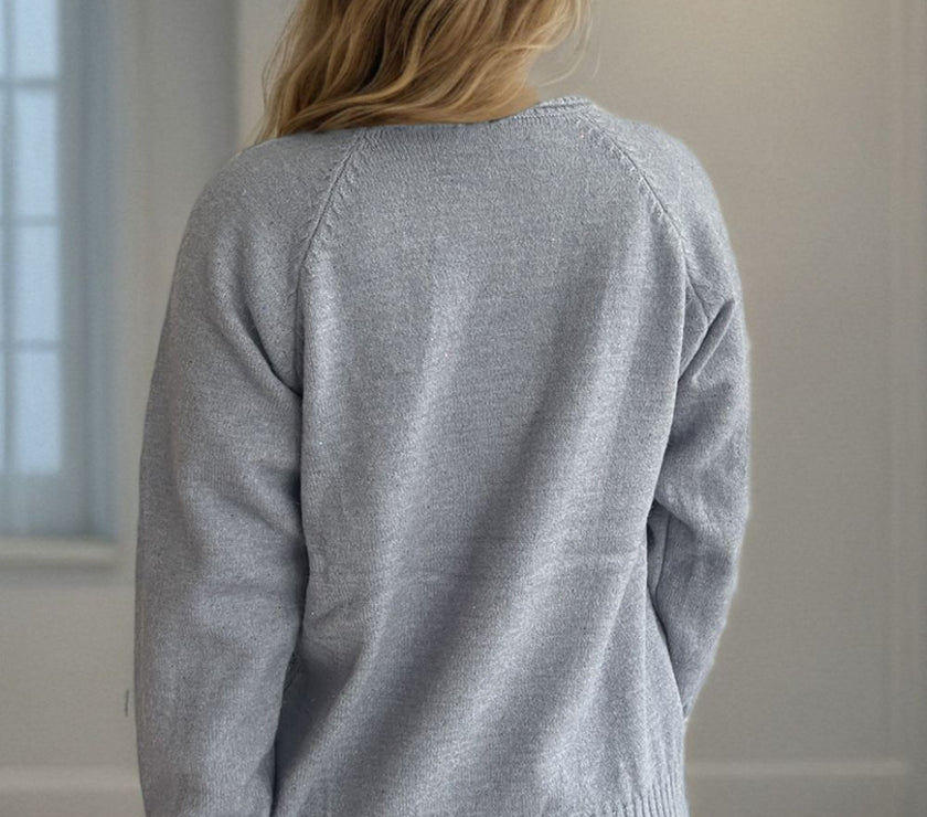 Ribbed Turtleneck Raglan Sleeve Sweater