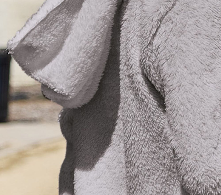 Full Size Teddy Hooded Jacket with Pockets