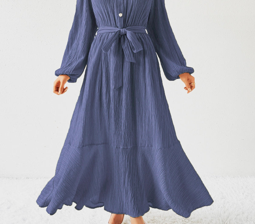 Honey Tie Waist Long Sleeve Dress