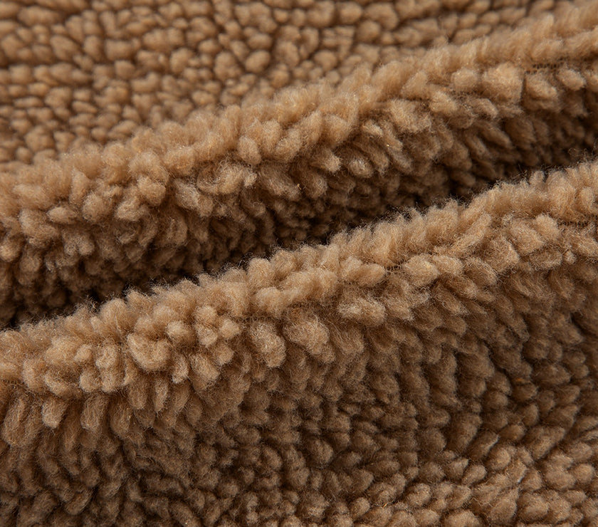 Drawstring Fleece Zip Up Hooded Jacket