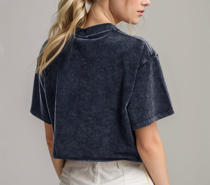 Basic Bae Round Neck Dropped Shoulder Short Sleeve T-Shirt