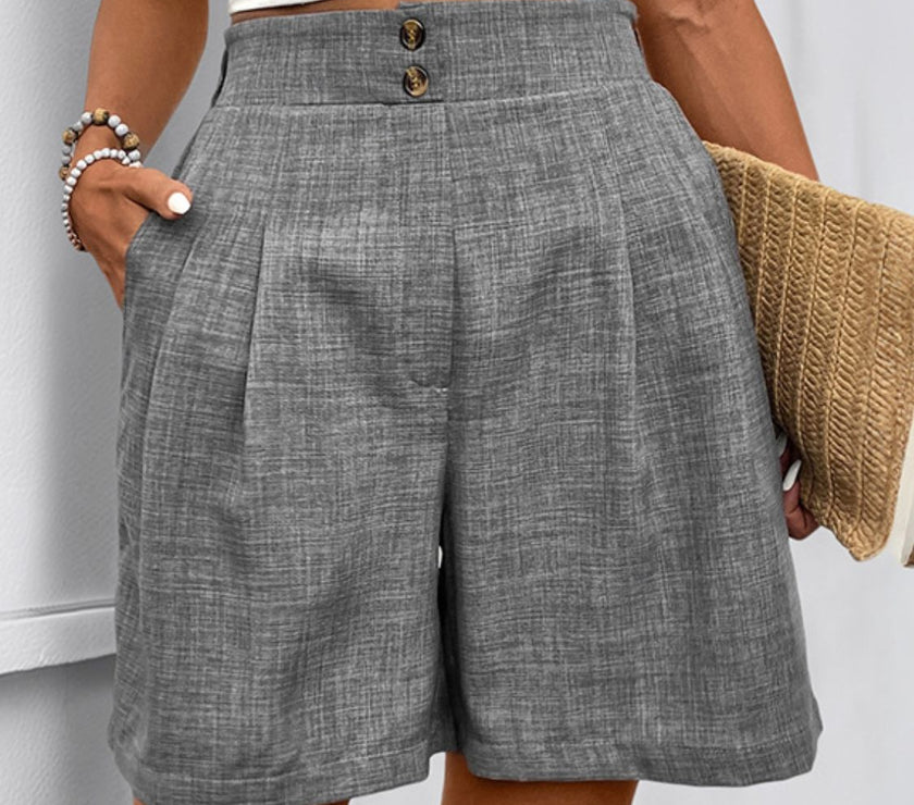 Perfee Frill Shorts with Pockets