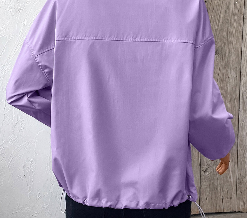 Ivy Lane Pocketed Zip Up Long Sleeve Jacket