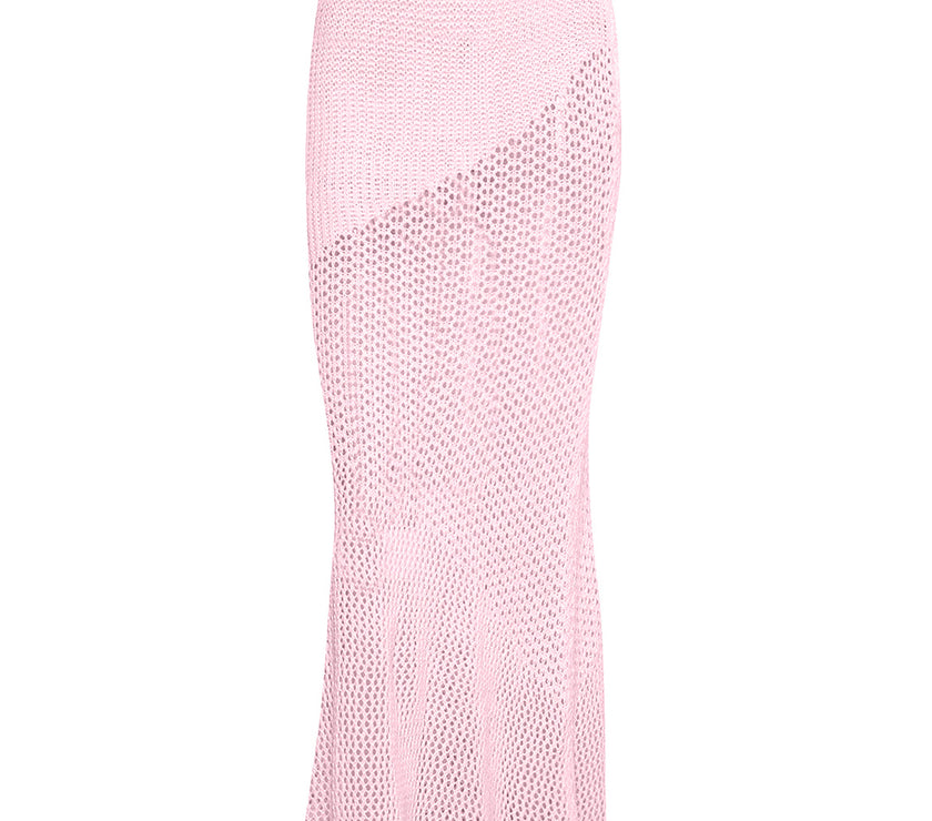 Tied Long Sleeve Top and Skirt Cover Up Set