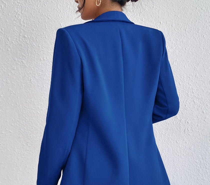 Shawl Collar Long Sleeve Blazer