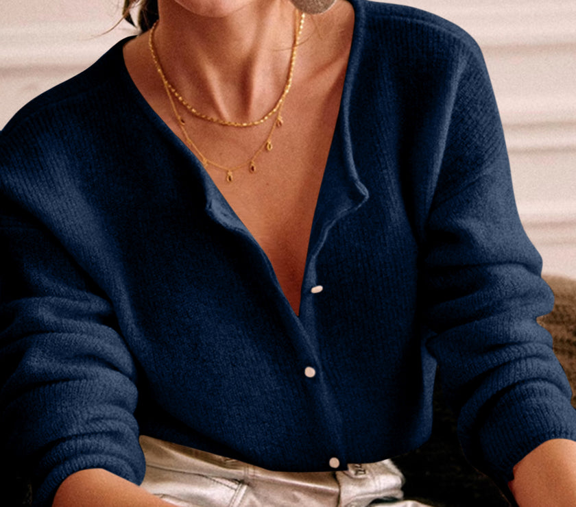 Button Down Long Sleeve Sweater