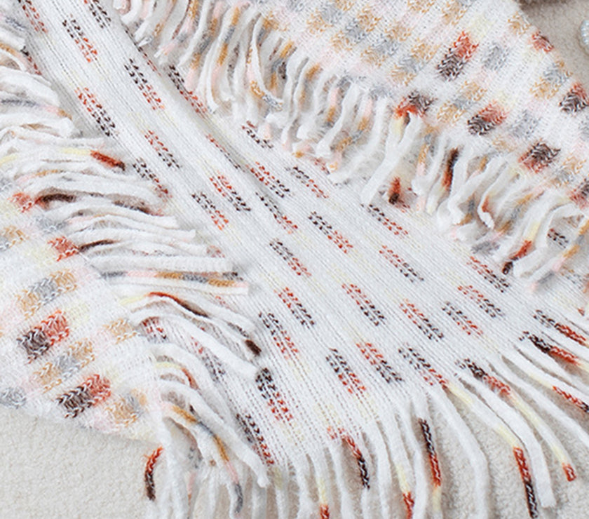 Fringe Open Front Half Sleeve Poncho