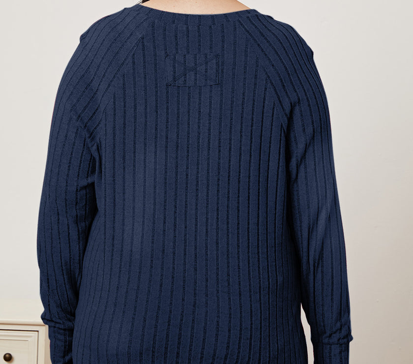 Basic Bae Full Size Ribbed Thumbhole Sleeve T-Shirt