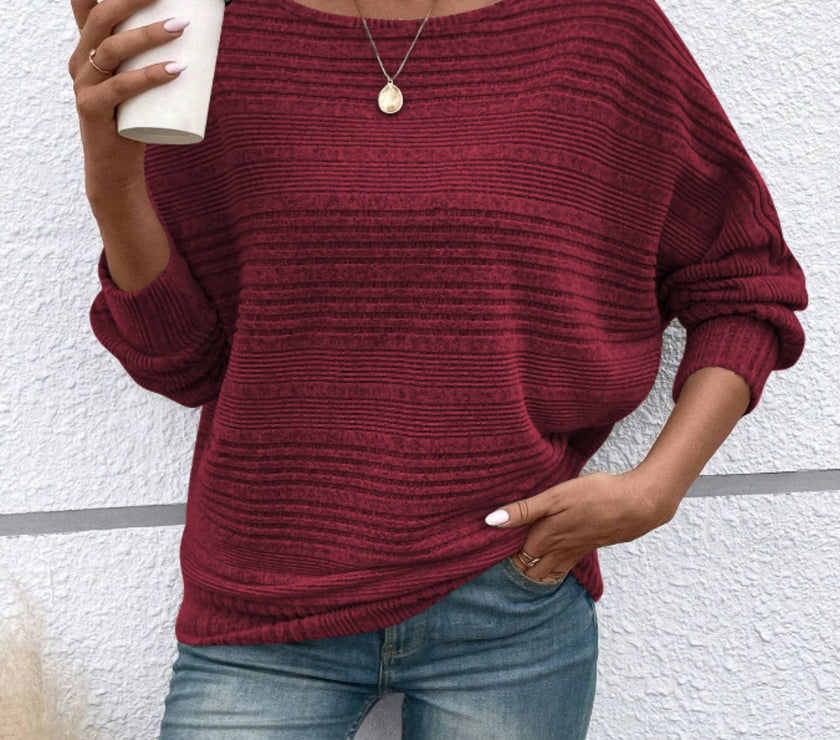 Full Size Round Neck Long Sleeve Top