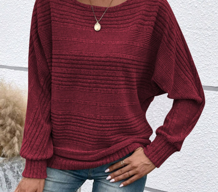 Full Size Round Neck Long Sleeve Top