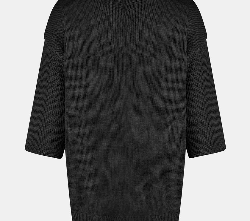 V-Neck Three-Quarter Sleeve Knit Top