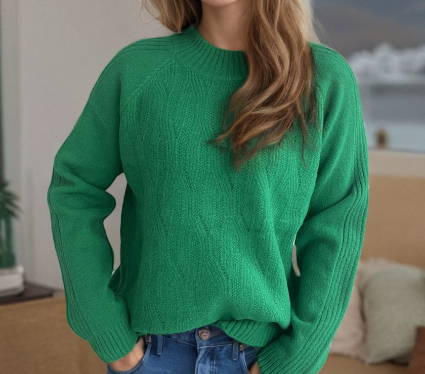 Mock Neck Long Sleeve Sweater