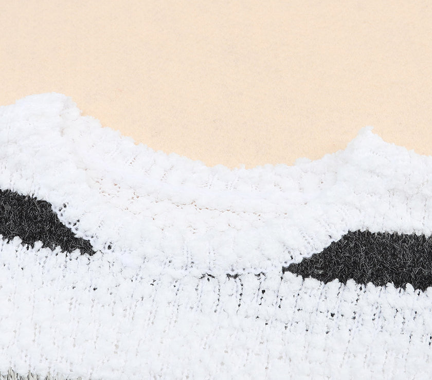 Striped Round Neck Dropped Shoulder Sweater