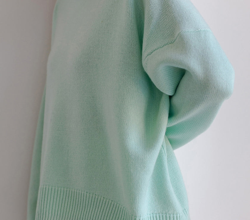 Basic Bae Turtleneck Dropped Shoulder Long Sleeve Sweater