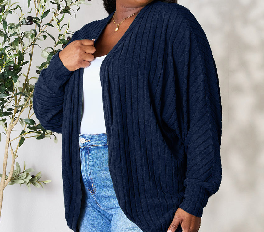 Basic Bae Full Size Ribbed Cocoon Cardigan