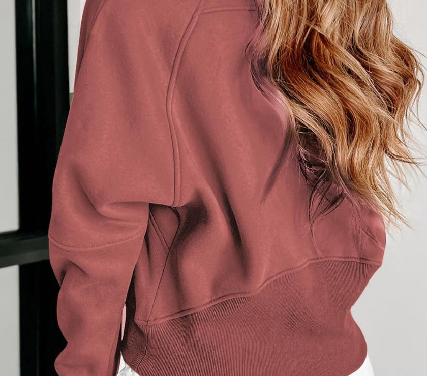 Half Zip Long Sleeve Sweatshirt