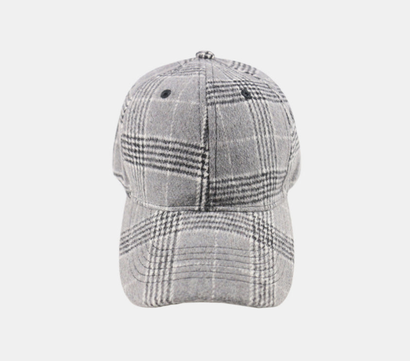 Plaid Adjustable Cotton Baseball Cap
