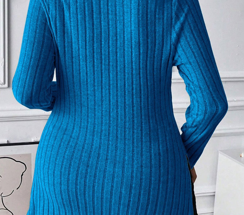 Plus Size Square Neck Long Sleeve Top