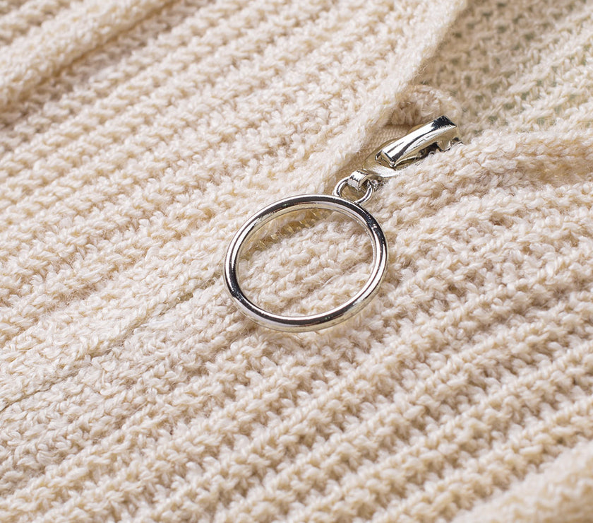 Distressed Zip Up Drawstring Hooded Cardigan