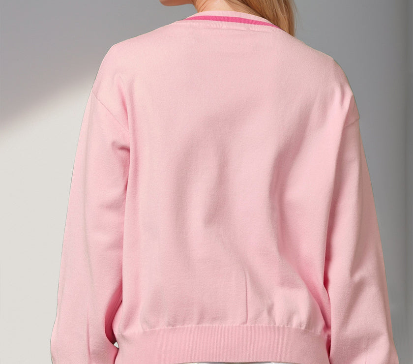 Double Take Full Size Nutcracker Sequin Bow Decor Cardigan