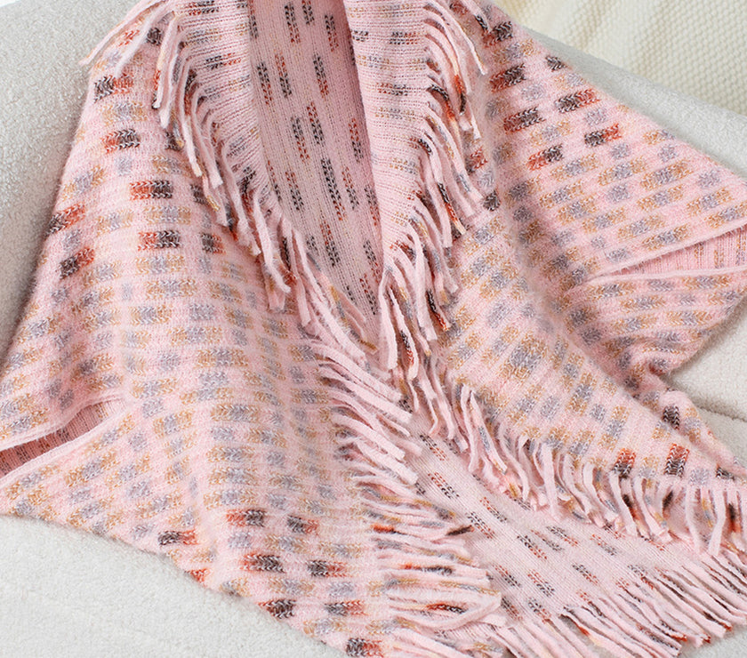 Fringe Open Front Half Sleeve Poncho