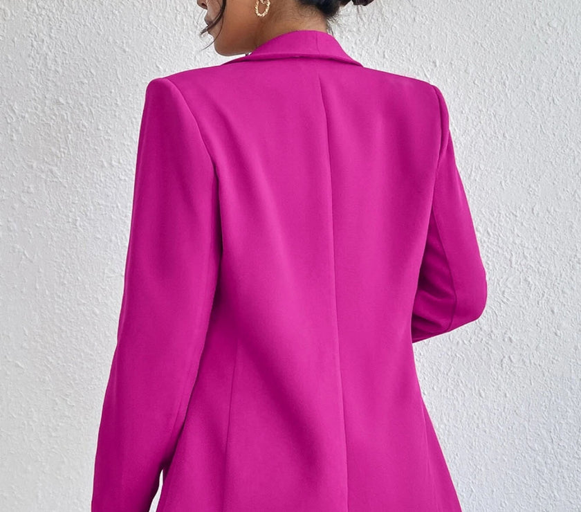 Shawl Collar Long Sleeve Blazer