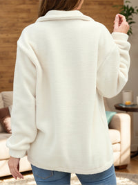 Turtleneck Half Zip Long Sleeve Sweatshirt