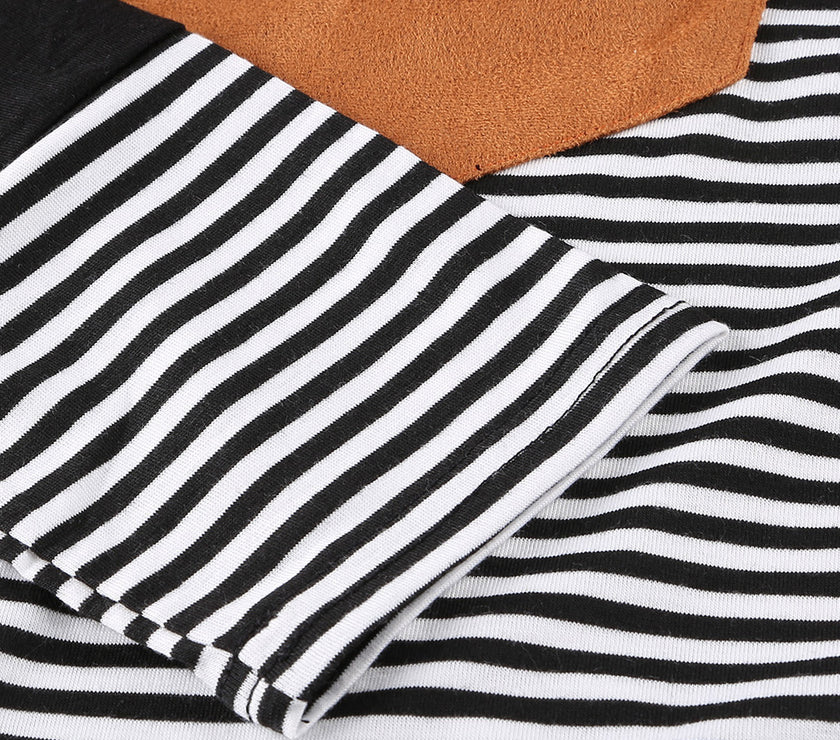 Striped Round Neck Long Sleeve T-Shirt