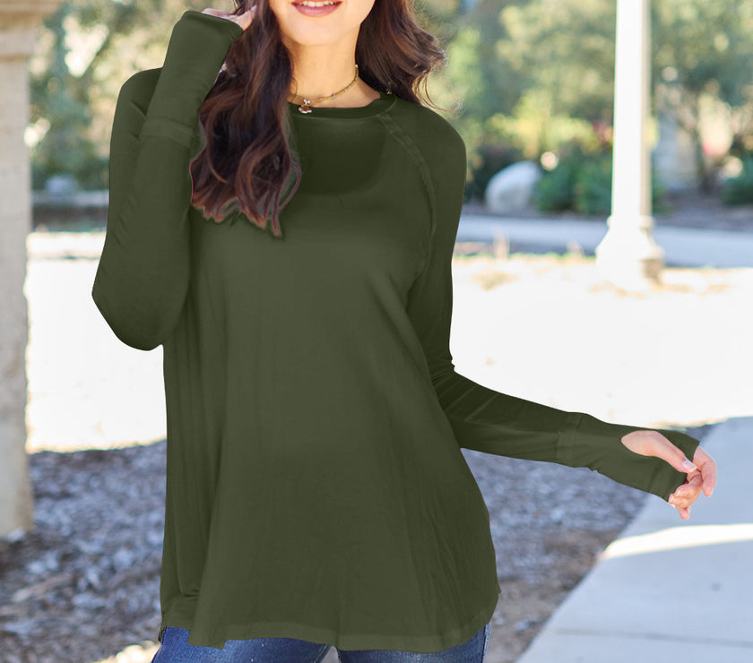 Basic Bae Full Size Round Neck Long Sleeve T-Shirt