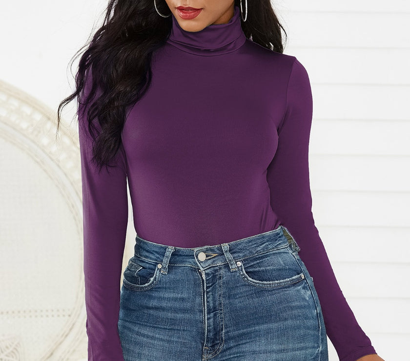 Turtleneck Long Sleeve Bodysuit