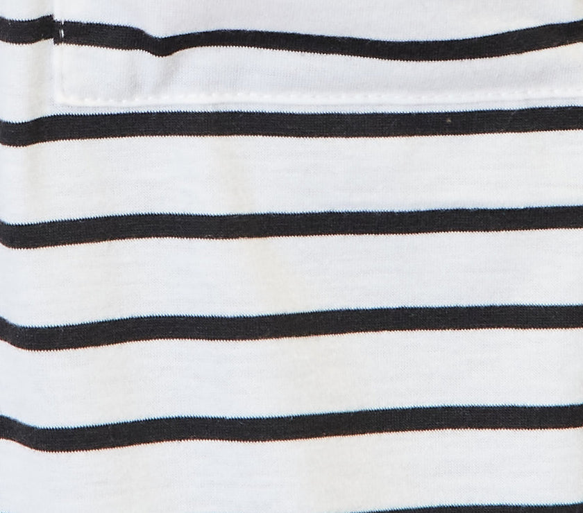 Double Take Striped Open Front Longline Cardigan