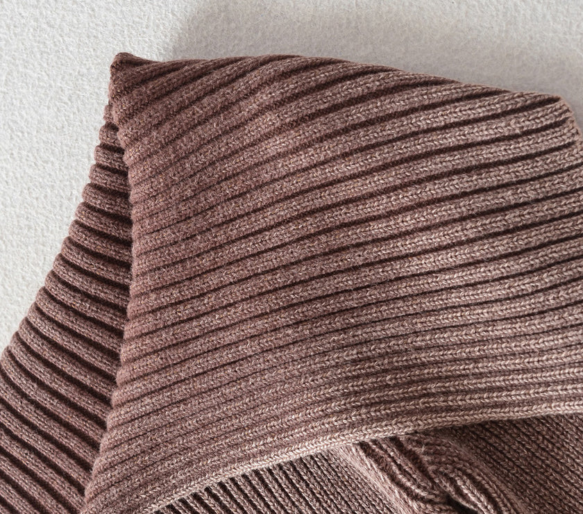 Double Take Ribbed Off-Shoulder Zip Up Long Sleeve Cardigan