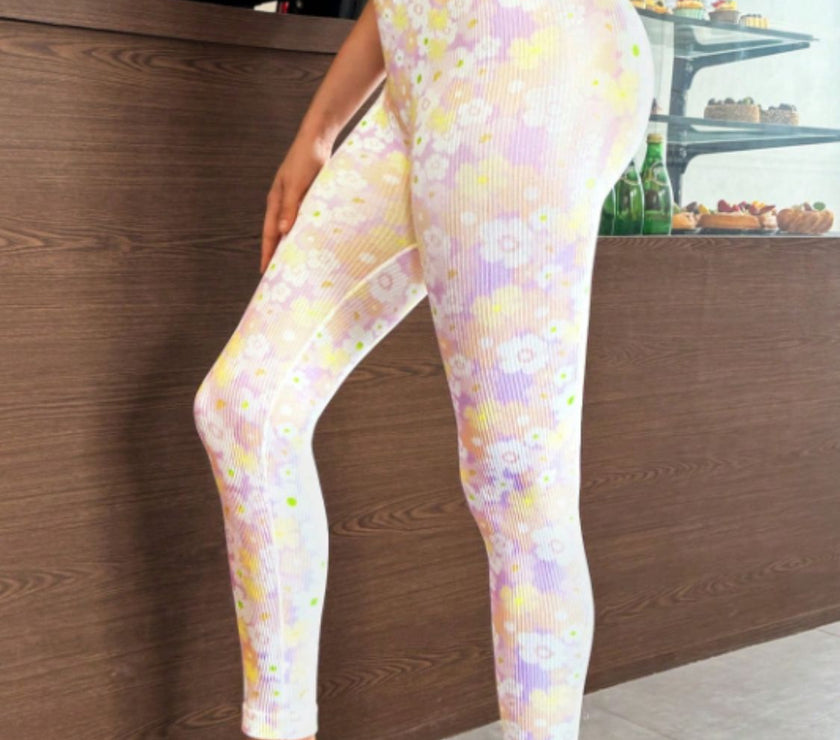 Floral High Waist Active Leggings