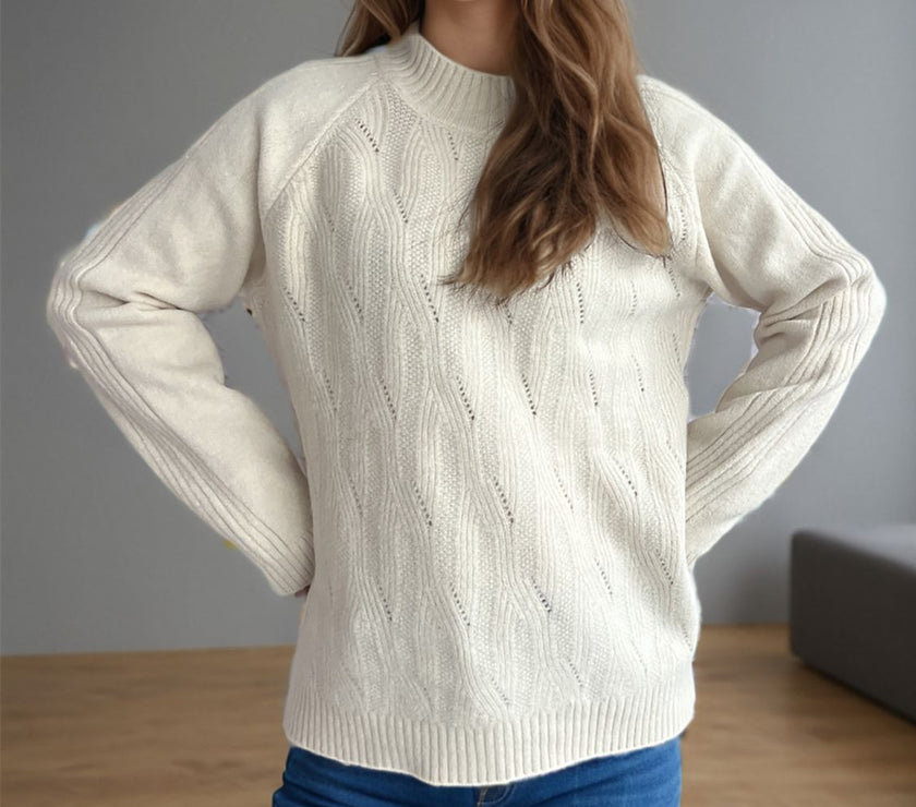 Mock Neck Long Sleeve Sweater