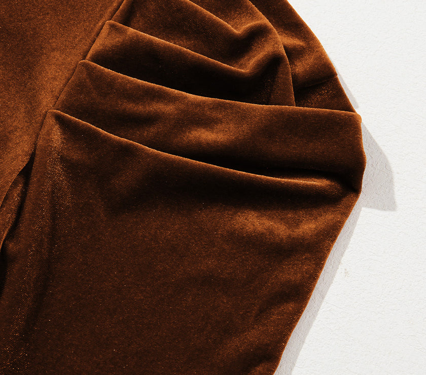 Frill Mock Neck Puff Sleeve Blouse