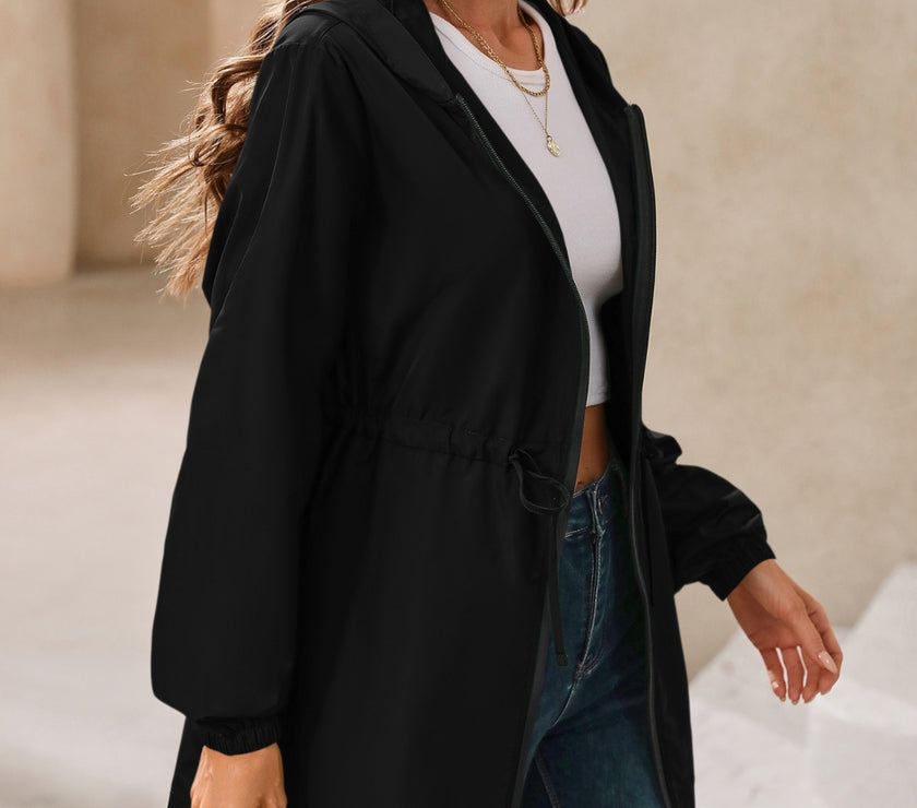 Ivy Lane Outdoor Waterproof Long Sleeve Hooded Windbreaker