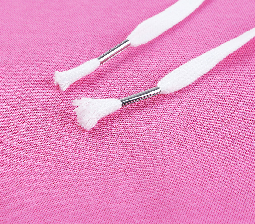 Distressed Drawstring Long Sleeve Hoodie