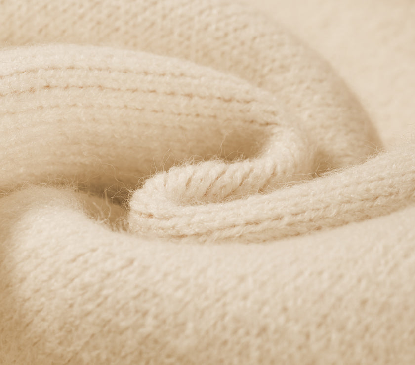 Geometric Mock Neck Long Sleeve Sweater