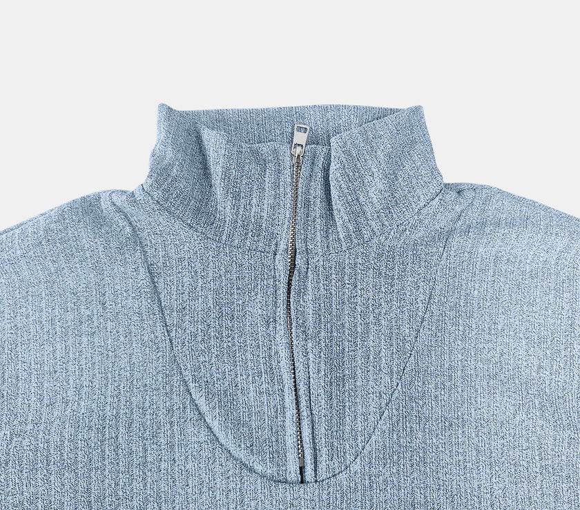 Full Size Quarter Zip Long Sleeve Top