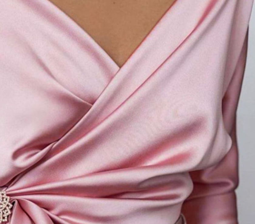 Surplice Long Sleeve Blouse