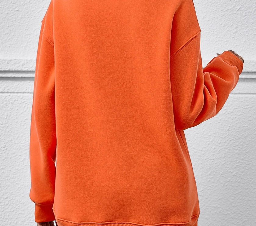 Christmas Tree Graphic Round Neck Sweatshirt