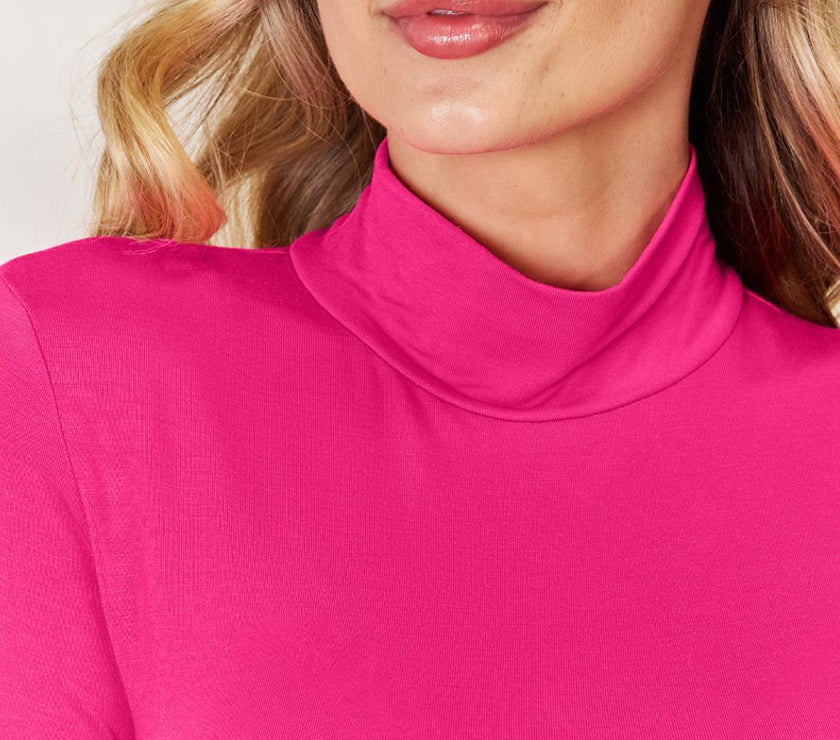 Basic Bae Full Size Mock Neck Long Sleeve Bodysuit