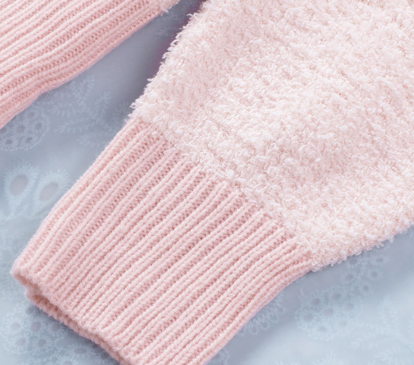 Button Detail Mock Neck Long Sleeve Sweater