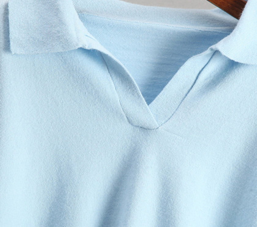 Johnny Collar Long Sleeve Top and Pants Sweater Set