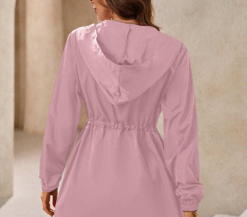Ivy Lane Outdoor Waterproof Long Sleeve Hooded Windbreaker