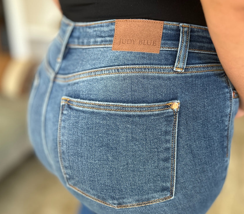 Judy Blue Full Size High Waist Front Seam Detail Straight Jeans