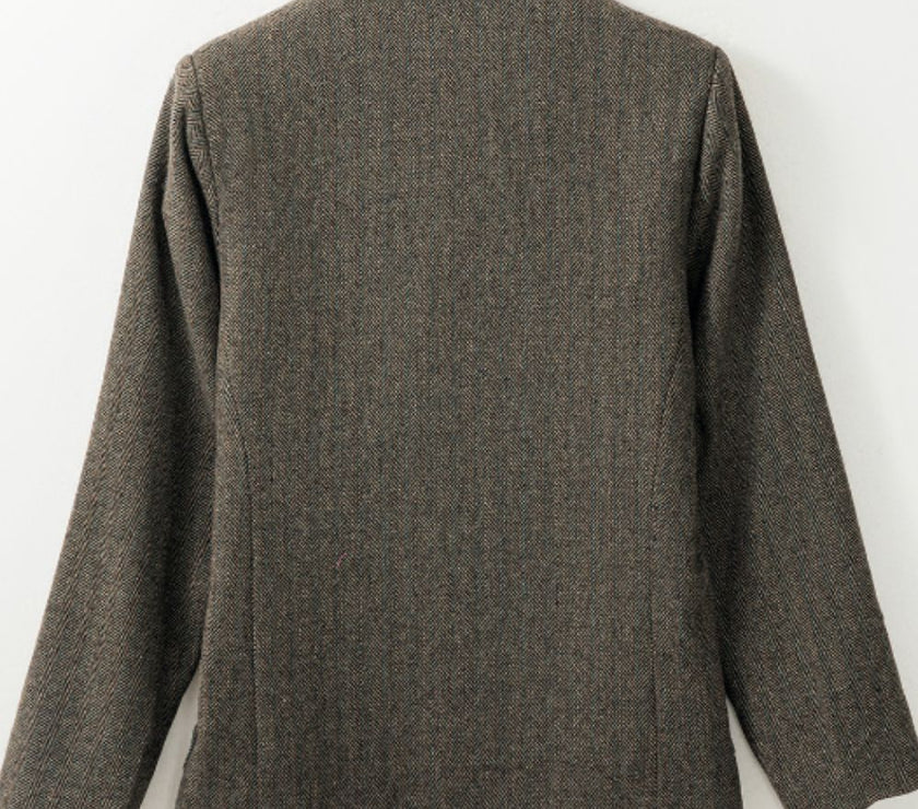 Pocketed Buttoned Long Sleeve Blazer